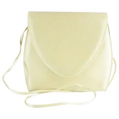 Charles Jourdan Pale Yellow Satin Crossbody and Clutch 