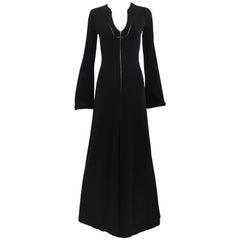 1990s Plein Sud black rayon cut out maxi dress