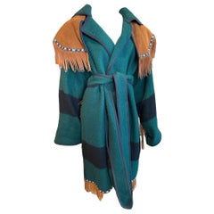 Retro 1980s Early’s Witney Point Blanket Jacket in Forest Green