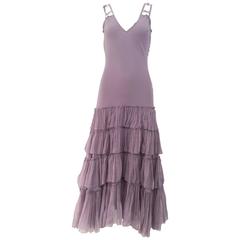 90s John Galliano lavender silk dress 5