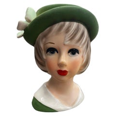 1940s Lady Head Vase