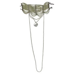Laufsteg 1999 Dior by John Galliano Maasai Choker-Halskette aus natürlicher Jade