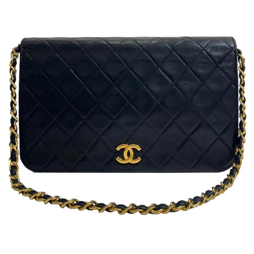 Chanel Vintage Leather Timeless Single Flap Bag For Sale