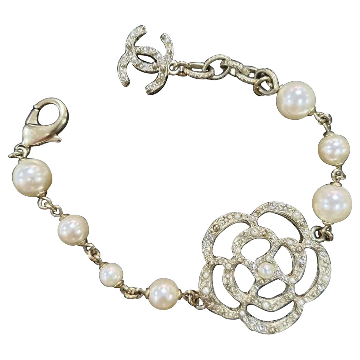 Chanel Camellia Bracelet - 24 For Sale on 1stDibs  chanel bracelet flower,  chanel camelia bracelet, chanel flower bracelet