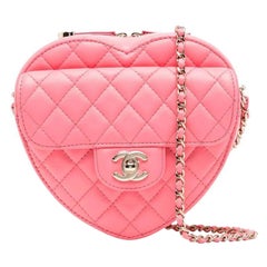 Chanel Heart Bag - 35 For Sale on 1stDibs  chanel heart clutch with chain, white  chanel heart bag, chanel hear bag