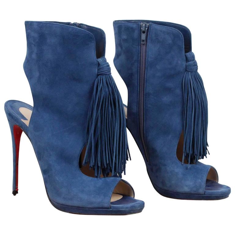 louboutin open toe boots