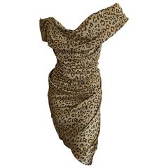 Vivienne Westwood Leopard Print Dress Built In Corset
