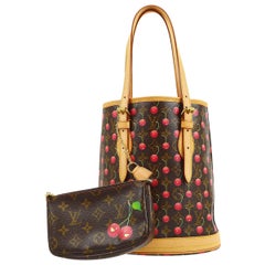 Louis Vuitton Bucket Pm Handbag Monogram Cherry M95012