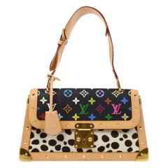 Louis Vuitton Takashi Murakami Black Monogram Multicolore Coated