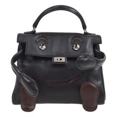 Hermes 2000 Kelly Doll Handbag Black Gulliver