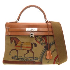 Hermes Kelly 32 Amazon Inner Stitch Engraved Handbag