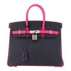 Hermes Birkin 25 Personal SPO Handbag Epson Black Rose