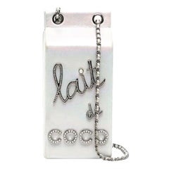 Chanel Iridescent Silver Lait de Coco Milk Carton Bag