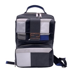 Fendi Colorblock Leather FF Logo Buckle Backpack Shoulder Bag