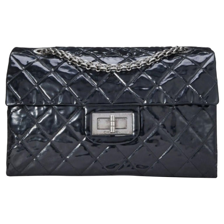 Chanel Black Patent Leather 2.55 XXL Shoulder Bag Auction