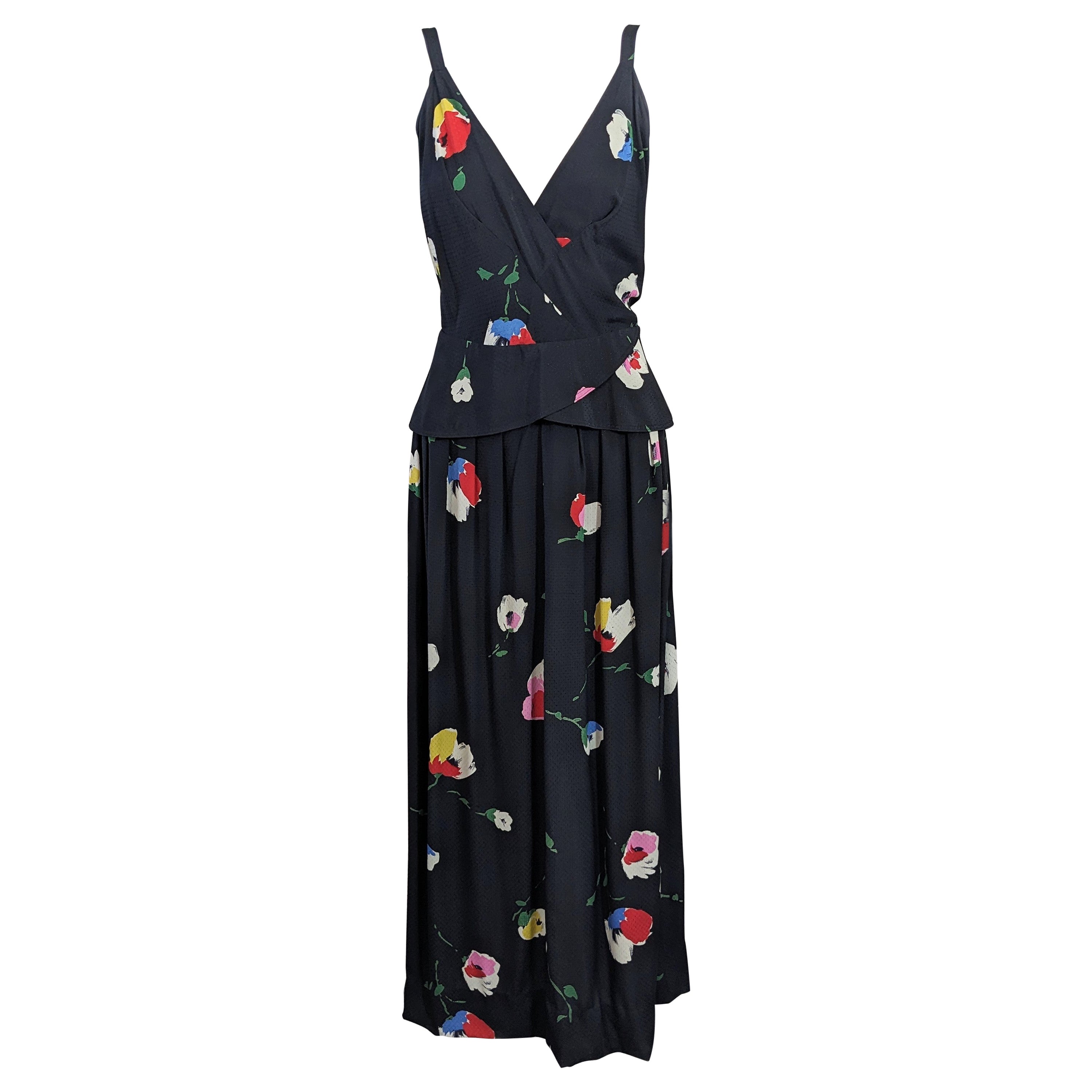 Karl Lagerfeld for Chloe Silk Crepe Print Gown For Sale