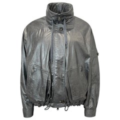 Brunello Cuccinelli Metallic Leather & Mink Fur Jacket