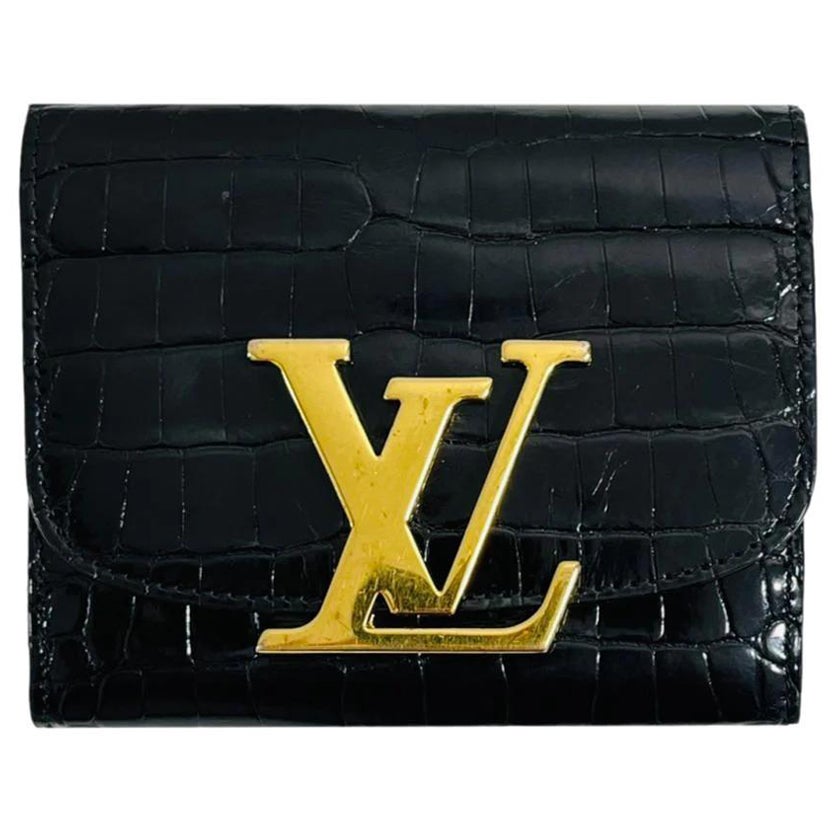 Louis Vuitton Crocodile Skin Capucines Compact Wallet For Sale
