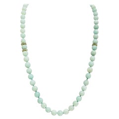 Carolina Bucci - Collier en perles d'amazonite avec or 18 carats et saphirs
