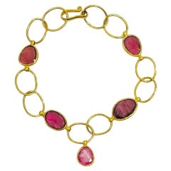 Pippa Small 18k Gold & Tourmaline Link Bracelet