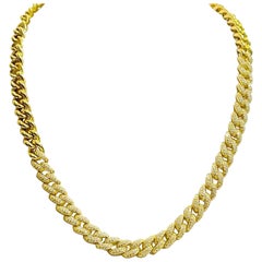 Michael Kors 14k Gold Plated, Sterling Silver & Crystal Chain Link Necklace