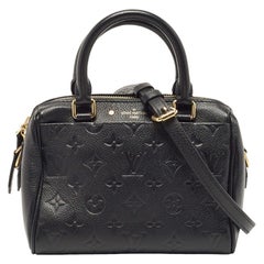 Louis Vuitton Black Monogram Impreinte Leather Speedy 20 Bandouliere Bag