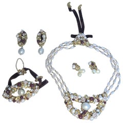 Miriam Haskell Complete Parure Set, 1939