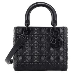 Christian Dior Lady Dior Bag Diamond Motif Cannage Calfskin Medium