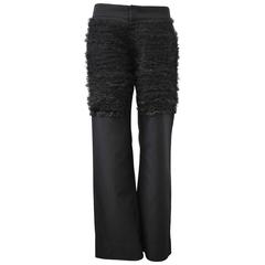 Comme des Garçons Black Pinstripe Trousers with Attached ’Tulle Shorts’ 2001