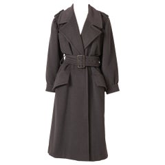 Yves Saint Laurent Rive Gauche Oversize Belted Coat