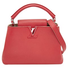 Louis Vuitton Taurillon Capucines Bb Mint and Burgundy
