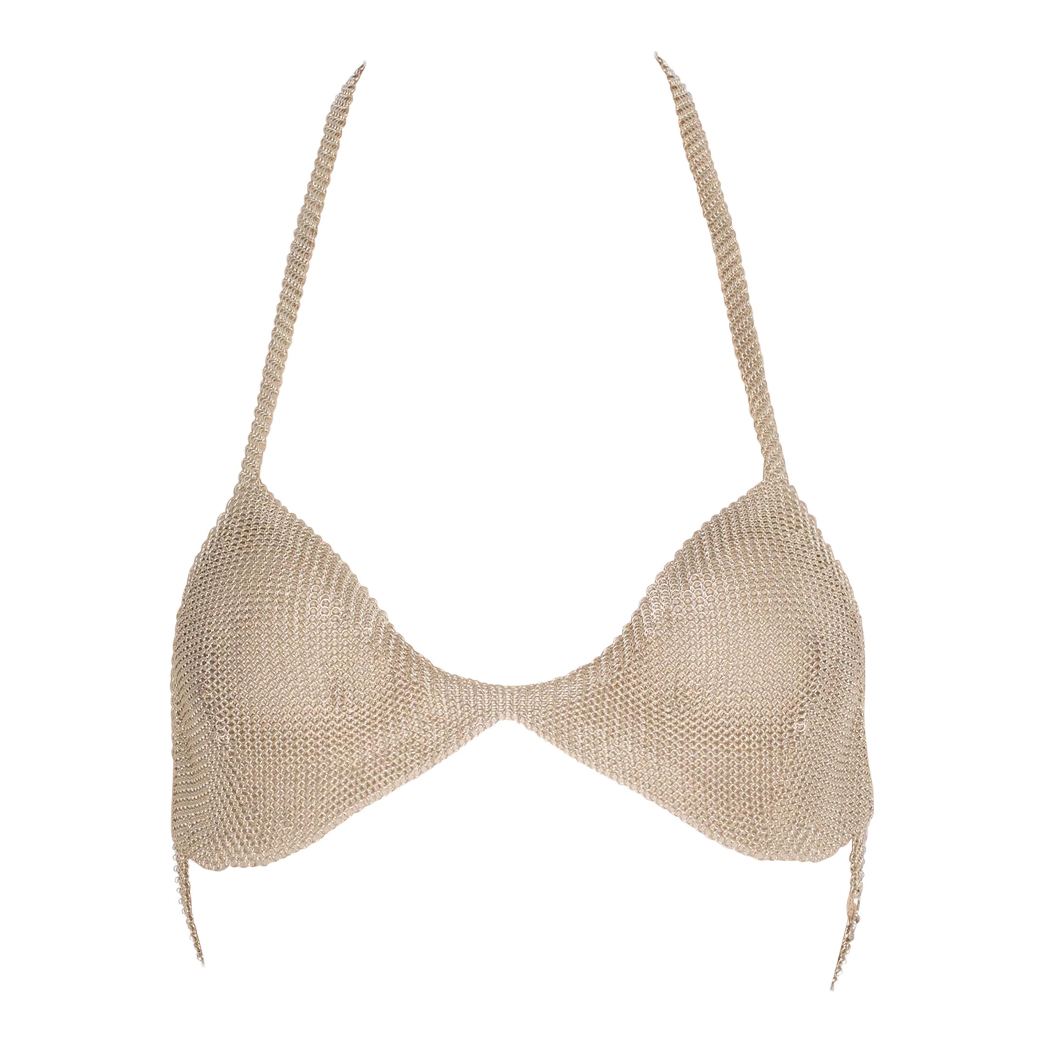 1975 Tiffany & Co Mesh Halter Top By Elsa Peretti Sterling Silver