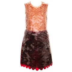 Prada Sleeveless Dress With Large Paillettes And Scoop Back, Fall 2011