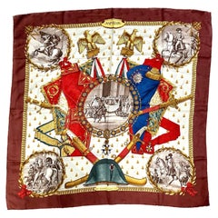 Rare 1963 Hermes Napoleon by Philippe Ledoux Silk Scarf