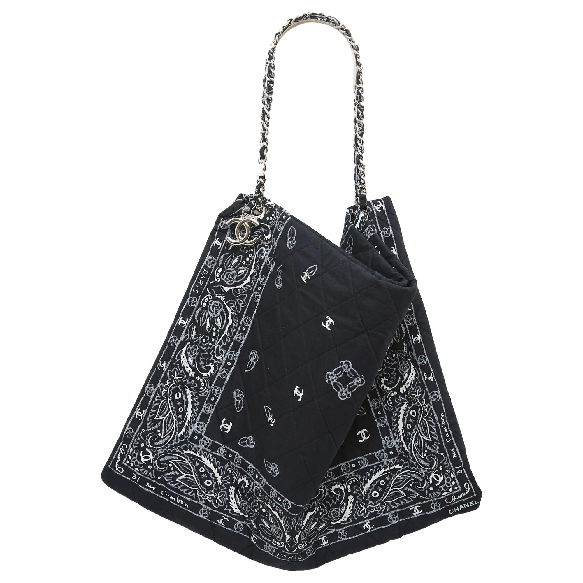 Chanel Bandana Flap Bag Quilted Canvas Medium