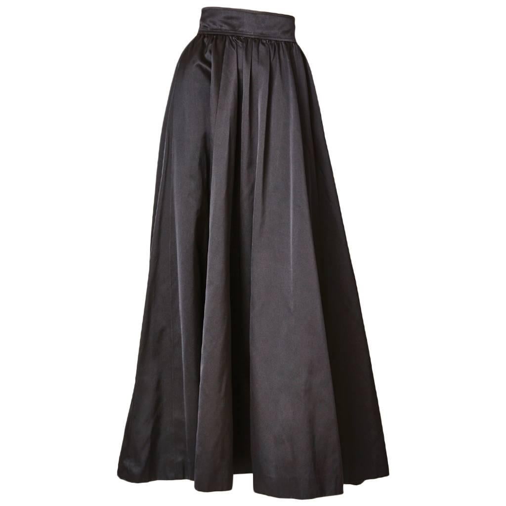Yves Saint Laurent Satin Evening Skirt