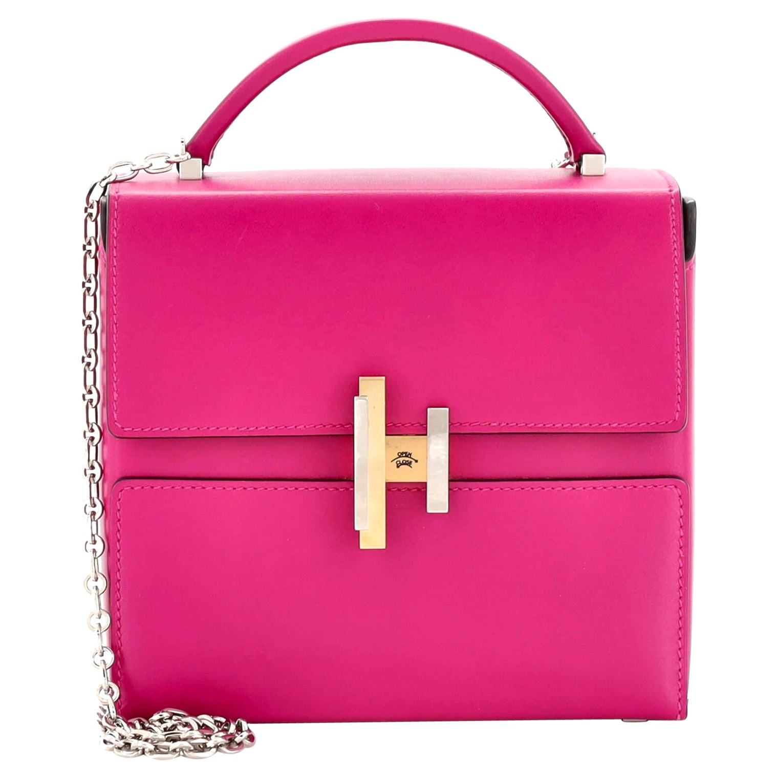 Hermes Cinhetic Top Handle Bag Villandry Calfskin For Sale