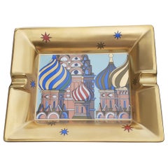 Vintage Hermès Ashtray Sobor Vasiliya Blazhennogo Saint Basil Cathedral Porcelain Russia