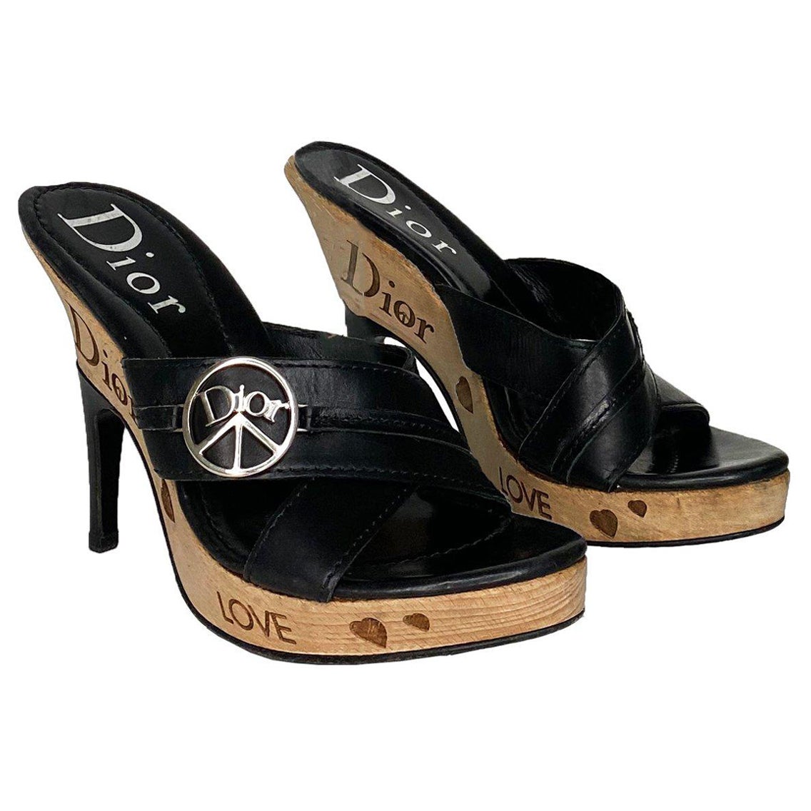 2000s Christian Dior Peace Sandals