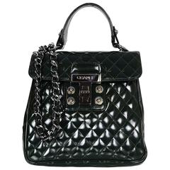 Chanel Bottle Green Glazed Calfskin Mademoiselle Top Handle Bag