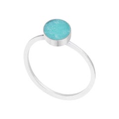 Used Ring with chrysoprase sterling silver size 6