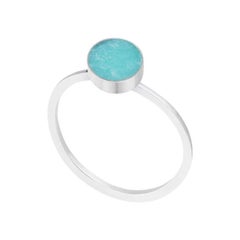 Used Ring with chrysoprase sterling silver size 6.5