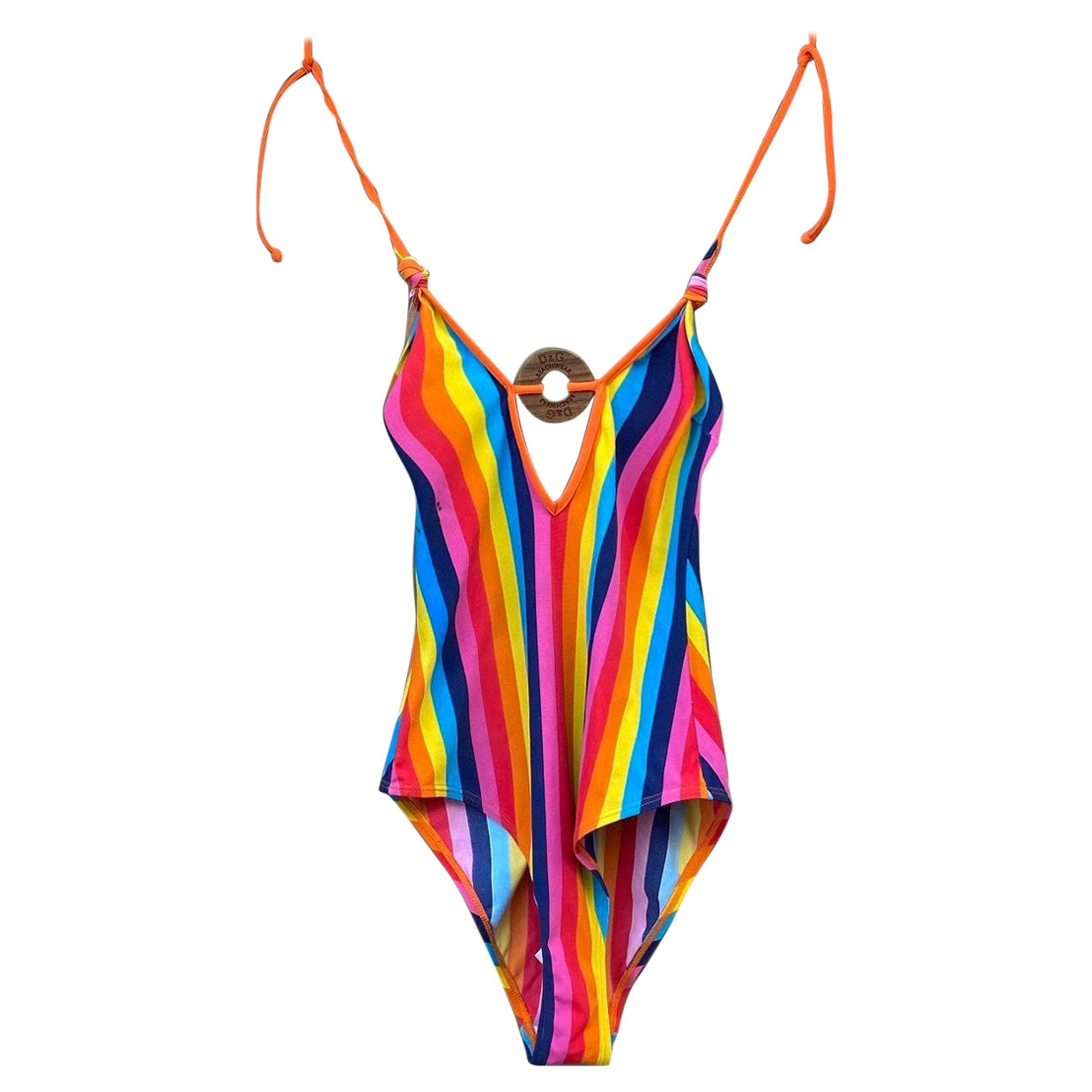 Circa 2000s D&G Stripe Swimsuit For Sale
