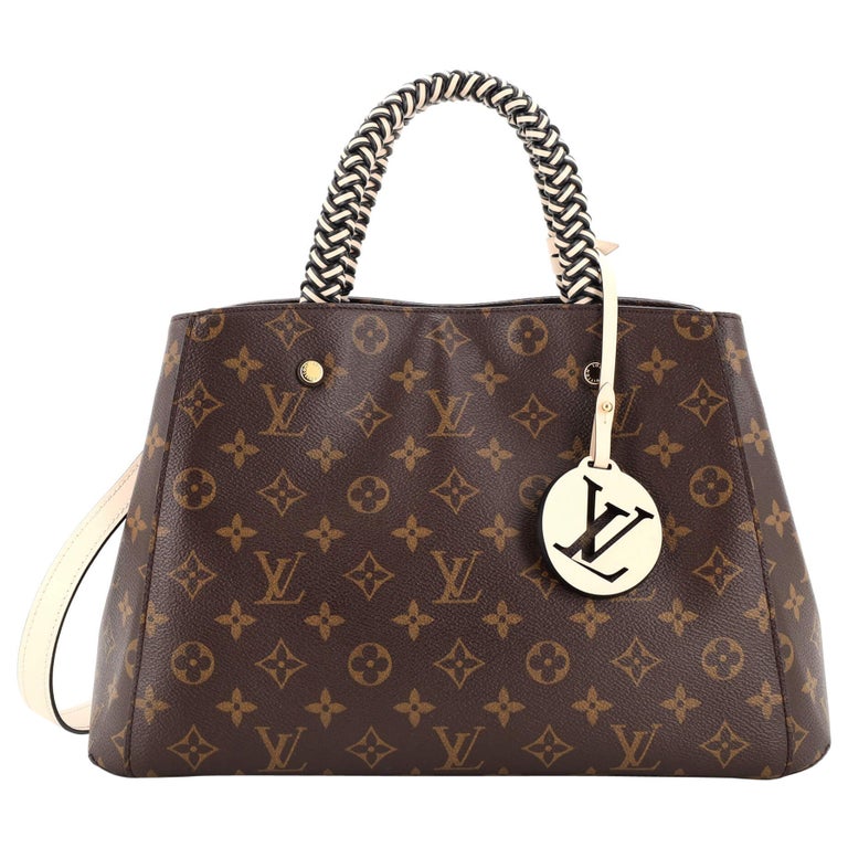 Louis Vuitton Braided Handle Montaigne Handbag Monogram