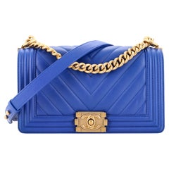 Chanel Boy Flap Bag Chevron Lambskin Old Medium