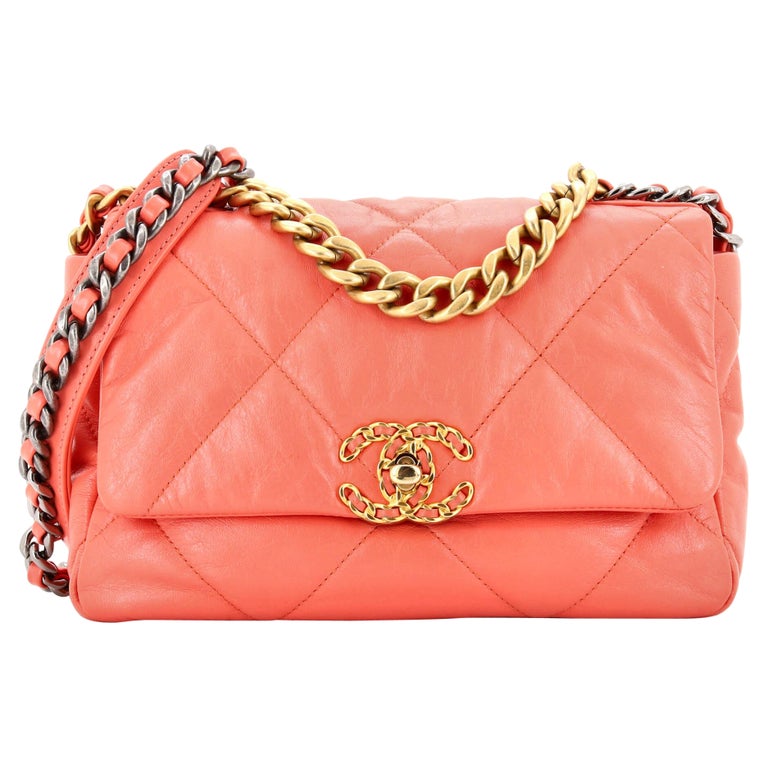 Chanel 19 Pink - 190 For Sale on 1stDibs  chanel 19 neon pink, chanel 19  hot pink, chanel 19 pink bag