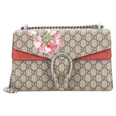 GUCCI Dionysus small embellished printed coated-canvas and suede shoulder  bag