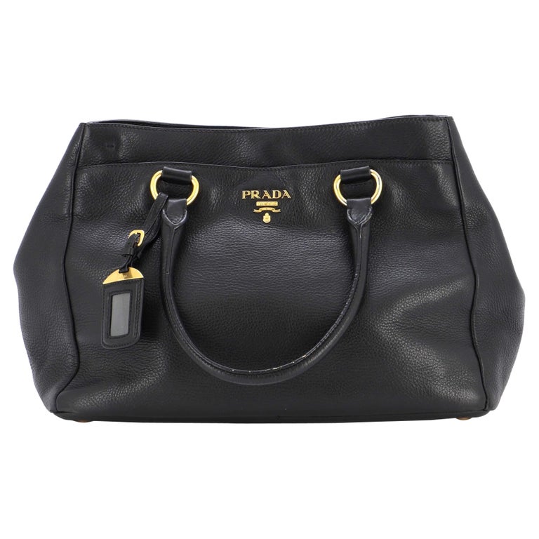 Prada Vitello Daino Shoulder Bag - Grey Shoulder Bags, Handbags