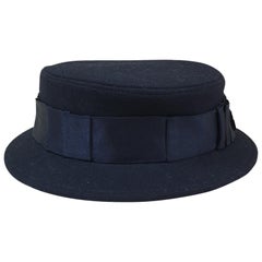Chanel Black Textile Bow Hat