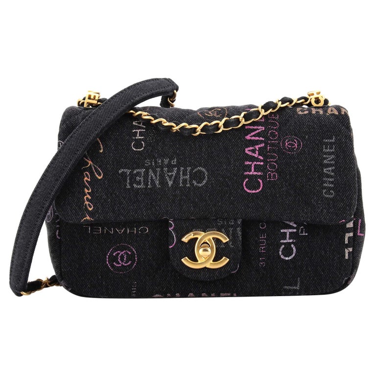 Chanel Camellia Flap Bag Printed Satin Medium at 1stDibs